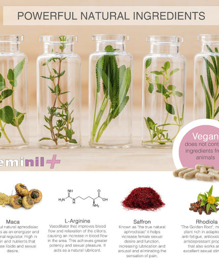 500 COSMETICS - FEMINIL+ VERBETERING VROUWELIJKE SEKSUELE LIBIDO - 30 CAPSULES