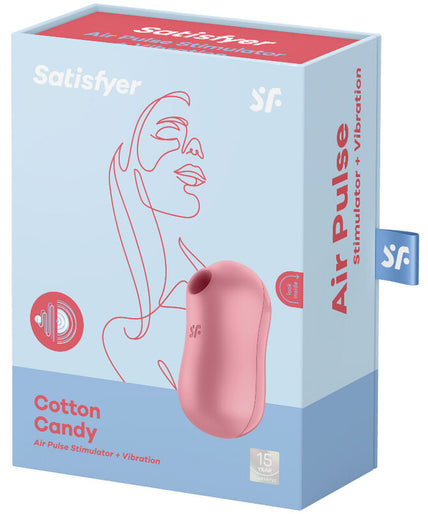 SATISFYER - COTTON CANDY AIR PULSE STIMULATOR & VIBRATOR PINK