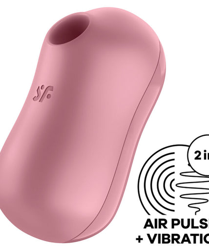 SATISFYER - COTTON CANDY AIR PULSE STIMULATOR & VIBRATOR PINK