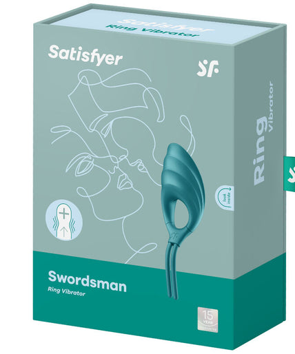 SATISFYER - SWORDSMAN RING VIBRATOR GREEN