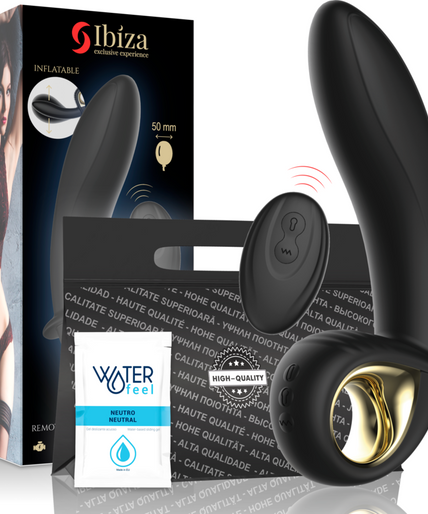 Ibiza – Krachtige Opblaasbare Anale/Vaginale Vibrator met Afstandsbediening
