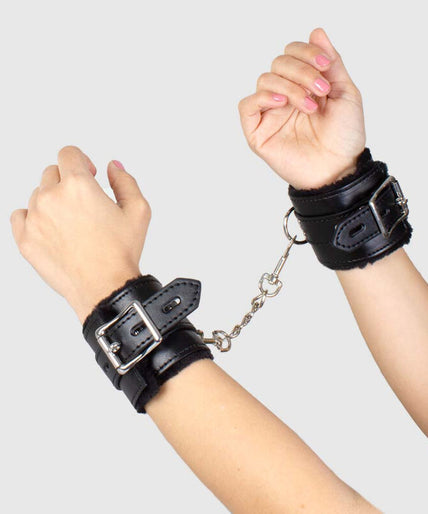 SECRETPLAY - BLACK BONDAGE HANDCUFFS BDSM COLLECTION