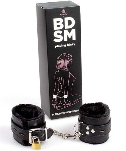 SECRETPLAY - BLACK BONDAGE HANDCUFFS BDSM COLLECTION