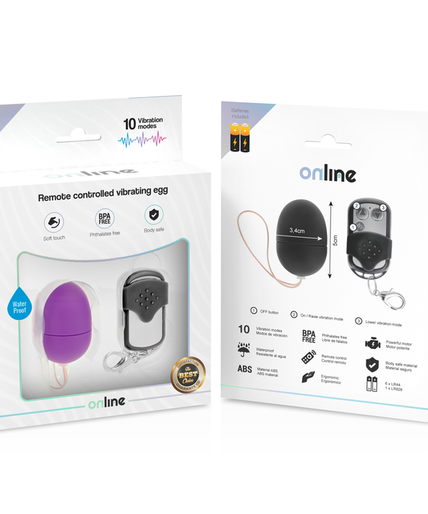 ONLINE - REMOTE CONTROL VIBRATING EGG S PURPLE