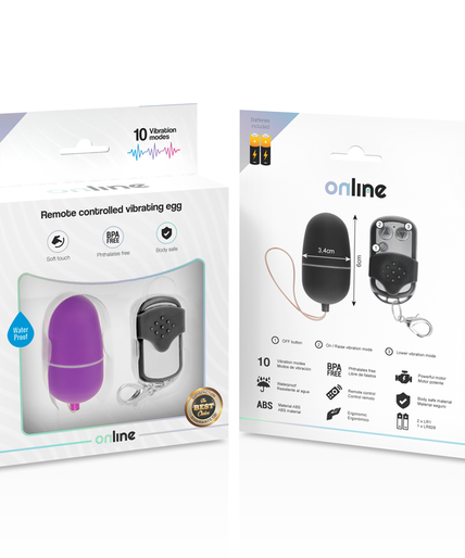 ONLINE - REMOTE CONTROL VIBRATING EGG M PURPLE