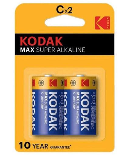 KODAK - MAX ALKALINE BATTERIJ C LR14 2 STUK