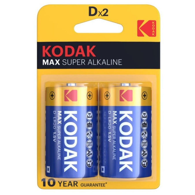 KODAK - MAX ALKALINE BATTERIJ D LR20 2 STUKS
