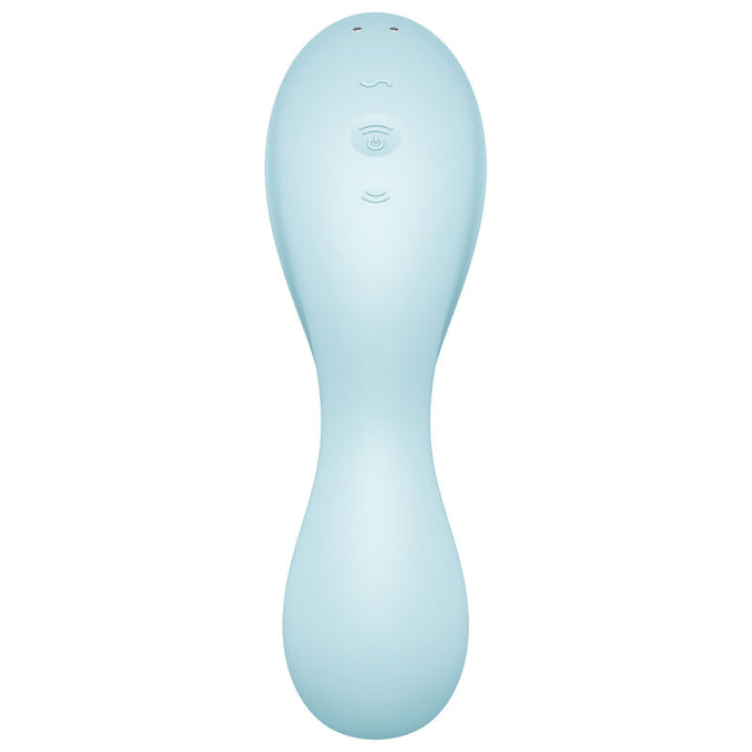 Satisfyer – Curvy Trinity 5 Air Pulse Stimulator & Vibrator App Blue