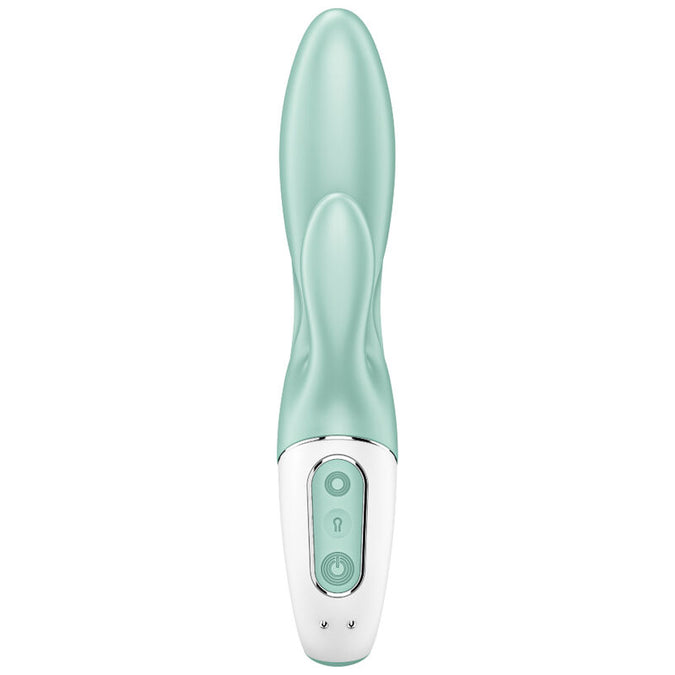 SATISFYER - AIR PUMP BUNNY 5+ OPBLAASBARE KONIJN VIBRATOR APP GROEN