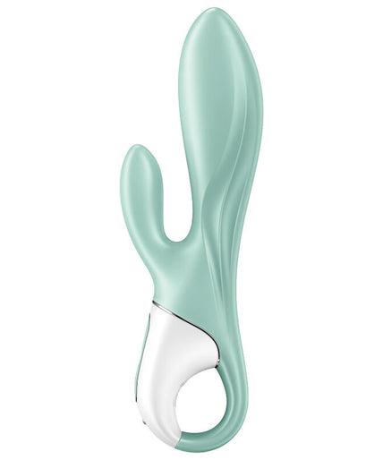 SATISFYER - AIR PUMP BUNNY 5+ INFLATABLE RABBIT VIBRATOR APP GREEN