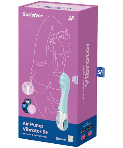 SATISFYER - AIR PUMP VIBRATOR 5+ INFLATABLE G-SPOT VIBRATOR APP BLUE