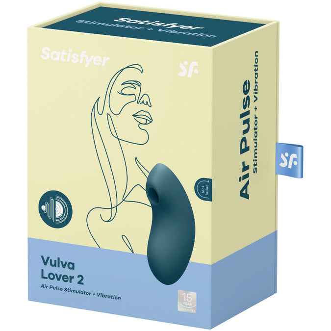Satisfyer – Vulva Lover 2 luchtdrukstimulator en vibrator blauw
