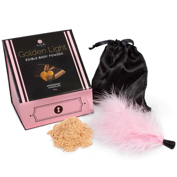 Secretplay – Golden Light Kit Aphrodisiac Chocolate Edible Powder & Feather