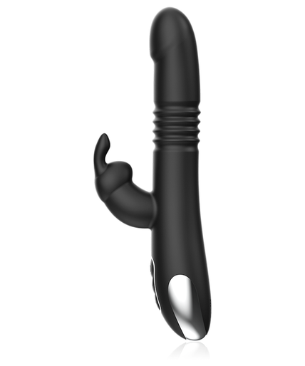 BLACK&SILVER - KENJI UP & DOWN RABBIT VIBRATOR + WATCHME REMOTE CONTROL