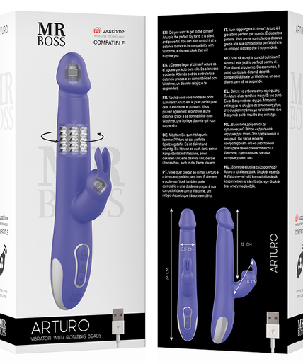 MR BOSS - ARTURO VIBRATOR & ROTATOR + WATCHME REMOTE CONTROL