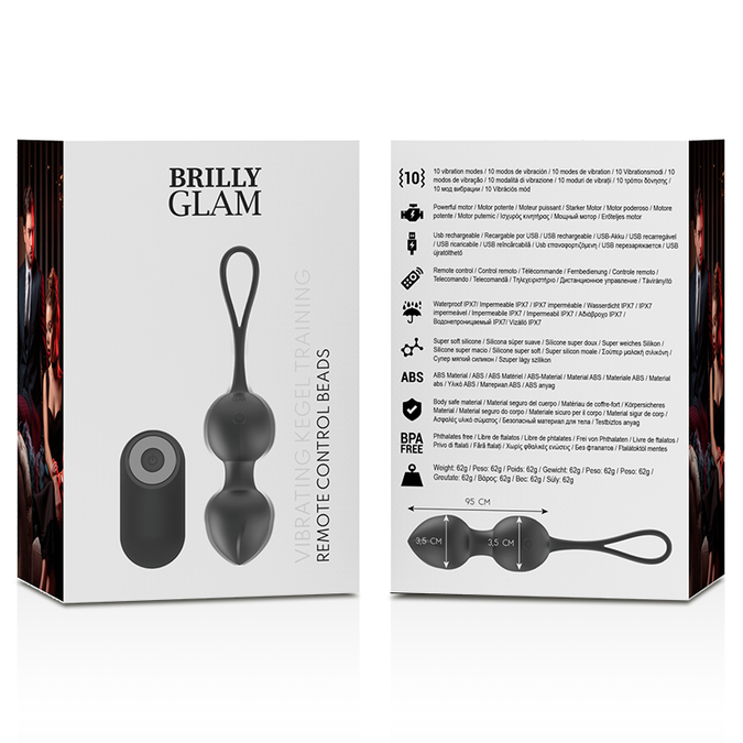 BRILLY GLAM - VIBRERENDE KEGELKOGELS AFSTANDSBEDIENING