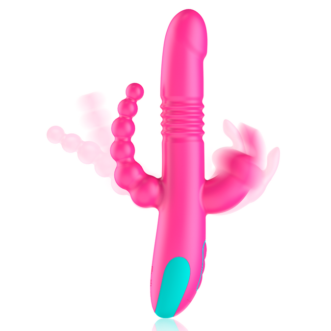 HAPPY LOKY - DONALD DRIEVOUDIGE STIMULATIE: ANAAL, G-PLEK & CLITORIS + WATCHME AFSTANDSBEDIENING