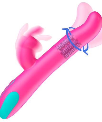 HAPPY LOKY - PLUTO RABBIT VIBRATOR & ROTATOR + WATCHME REMOTE CONTROL