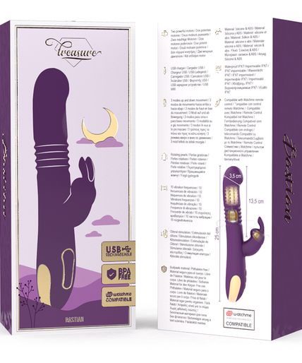TREASURE - BASTIAN RABBIT UP & DOWN ROTATOR & VIBRATOR + WATCHME REMOTE CONTROL