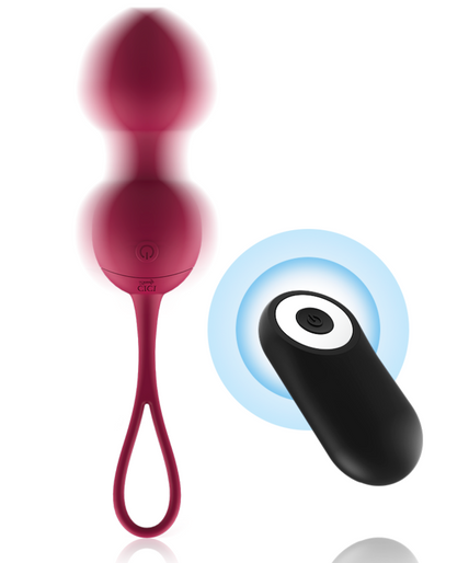 CICI BEAUTY - PREMIUM SILICONE 3 VIBRATING KEGEL BEADS REMOTE CONTROL