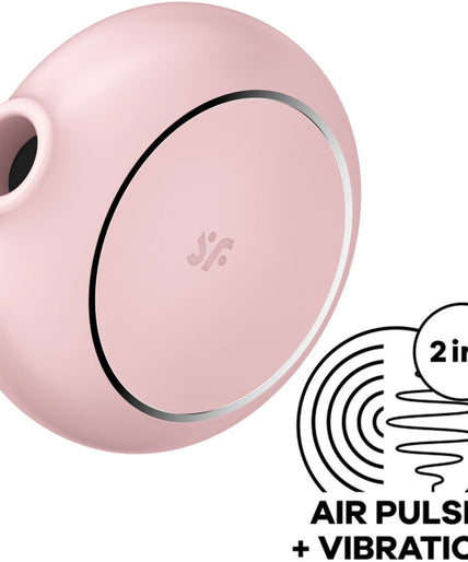 SATISFYER - PRO TO GO 3 DOUBLE AIR PULSE STIMULATOR & VIBRATOR PINK