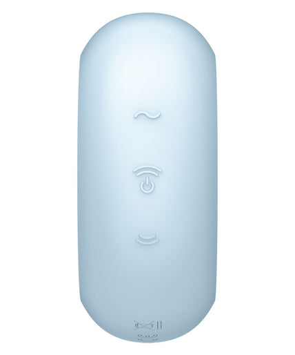 SATISFYER - PRO TO GO 3 DOUBLE AIR PULSE STIMULATOR & VIBRATOR BLUE