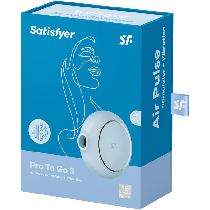 Satisfyer – Pro to Go 3 Double Air Pulse Stimulator & Vibrator Blue