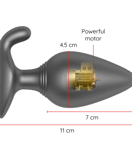 ONINDER - RIO VIBRATING ANAL PLUG BLACK - FREE APP