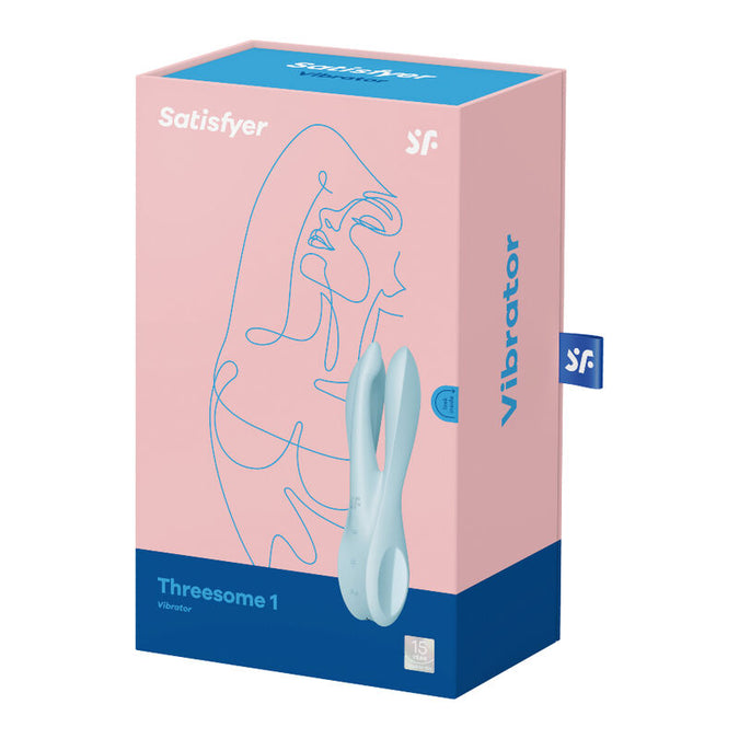 SATISFYER - THREESOME 1 VIBRATOR BLAUW