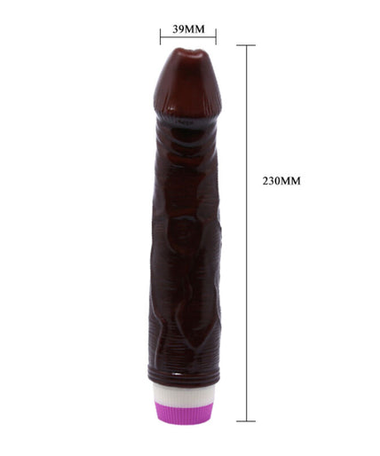 BAILE - WAVES OF PLEASURE VIBRATOR 23 CM BROWN