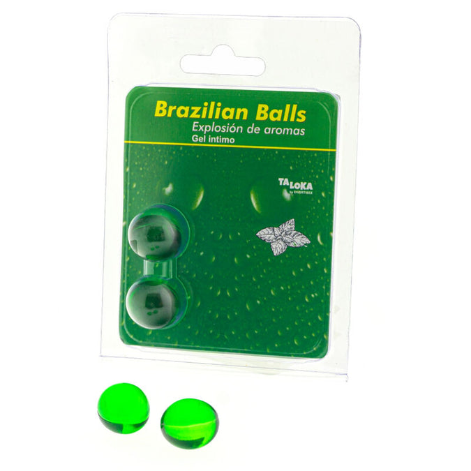 Taloka – 2 Braziliaanse ballen munt intiem gel