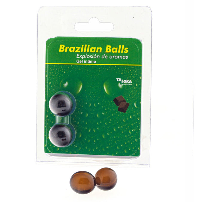 Taloka – 2 Braziliaanse Ballen Chocolade Intiem Gel