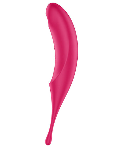 SATISFYER - TWIRLING PRO AIR PULSE STIMULATOR & VIBRATOR RED
