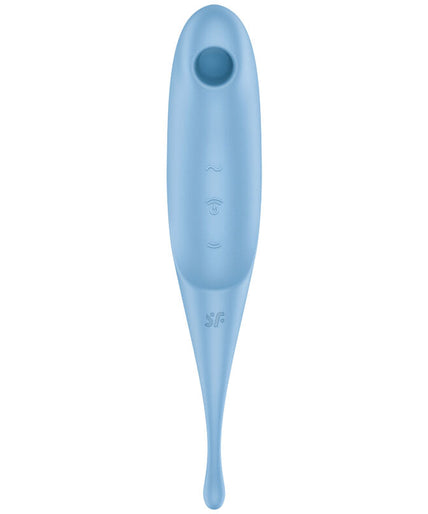 SATISFYER - TWIRLING PRO AIR PULSE STIMULATOR & VIBRATOR BLUE