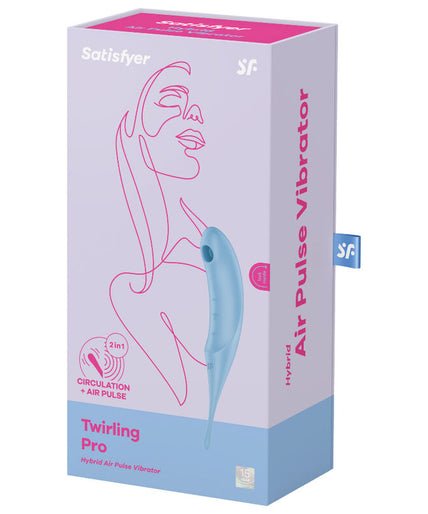 SATISFYER - TWIRLING PRO AIR PULSE STIMULATOR & VIBRATOR BLUE