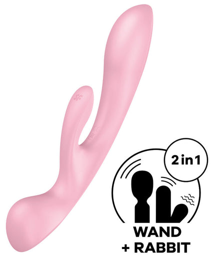 SATISFYER - TRIPLE OH HYBRID VIBRATION PINK