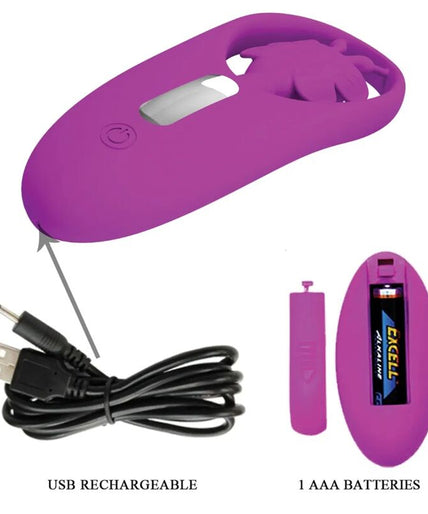 PRETTY LOVE - DANCING BUTTERFLY STIMULATOR FOR PANTIES WITH REMOTE CONTROL LILAC