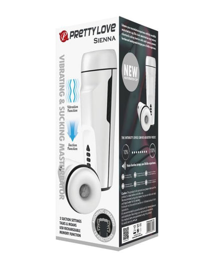 PRETTY LOVE - SIENNA VIBRATING MALE MASTURBATOR WITH VOICE AND SUCTION