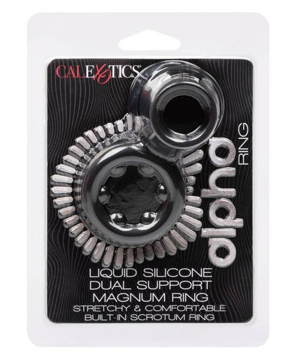 CALEXOTICS - ALPHA DUAL MAGNUM RING BLACK