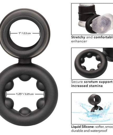 CALEXOTICS - ALPHA DUAL MAGNUM RING BLACK