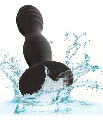 CalExotics – Silicone Ribbed Anal Stud with Suction Cup