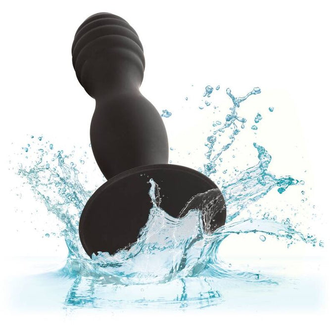 CalExotics – Silicone Ribbed Anal Stud with Suction Cup