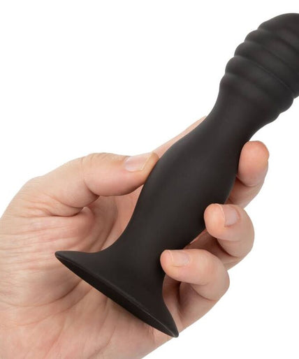 CalExotics – Silicone Ribbed Anal Stud with Suction Cup