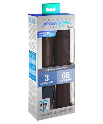 FANTASY X-TENSIONS - PIPEDREAMS SLEEVE 22,86 CM + 7,62 CM PLUG AFSTANDSBEDIENING BRUIN