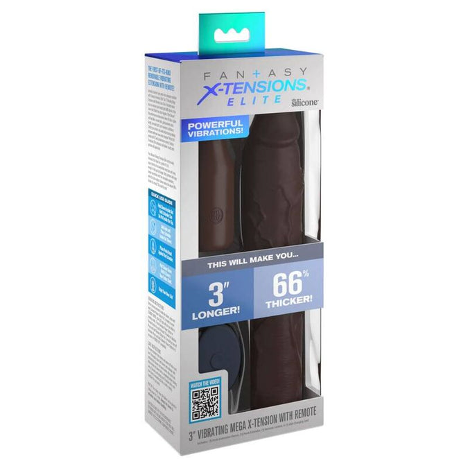 FANTASY X-TENSIONS - PIPEDREAMS SLEEVE 22,86 CM + 7,62 CM PLUG AFSTANDSBEDIENING BRUIN
