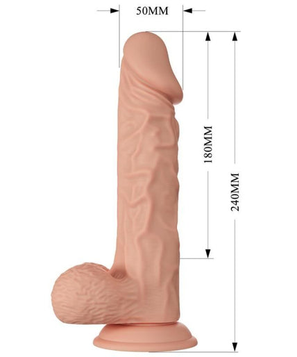 BAILE - MOOIE ONTMOETING BURAQ FLEXIBELE REALISTISCHE DILDO 24 CM NATUURLIJK