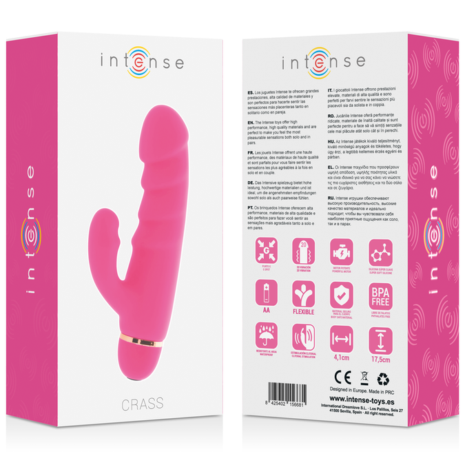 Intense – Crass 20 Speeds Silicone Vibrator Pink