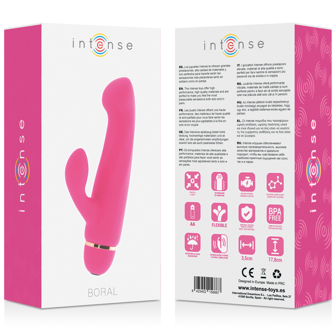 Intense – Boral 20 Snelheden Siliconen Vibrator Roze