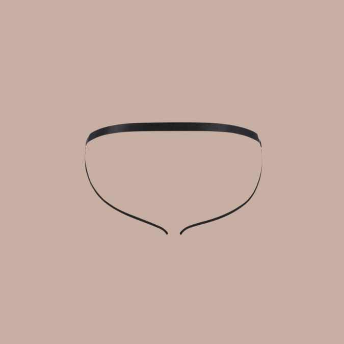 Pleasurements Passion 034 Slip Open Luke zwarte herenslip met minimalistisch open ontwerp