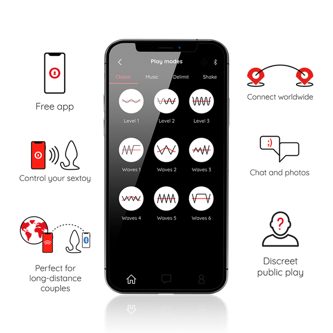 ONINDER - RIO TRILLENDE ANAALPLUG ZWART - GRATIS APP